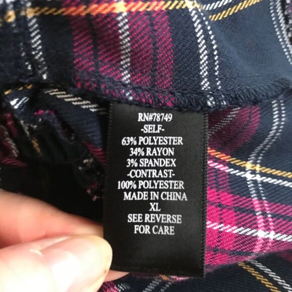 Wet Seal Plaid Three Button Smocked Waist Peplum Preppy Academia Top Sz XL - Picture 11 of 14